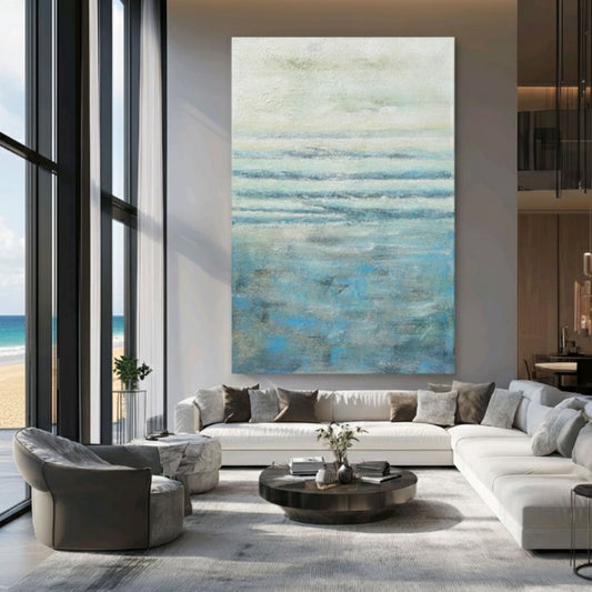 WA594 BLUE CANVAS WALL ART