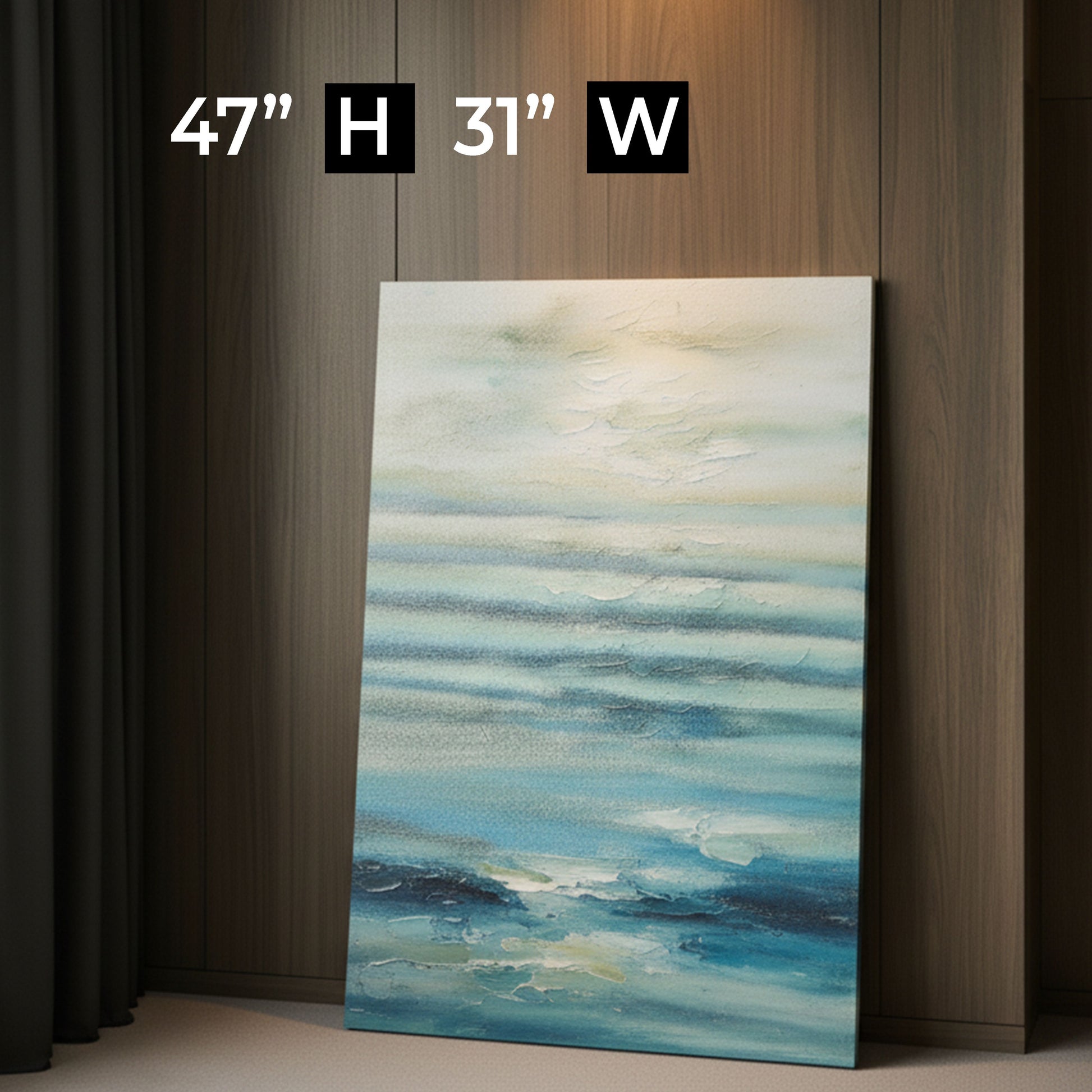 WA594 BLUE CANVAS WALL ART