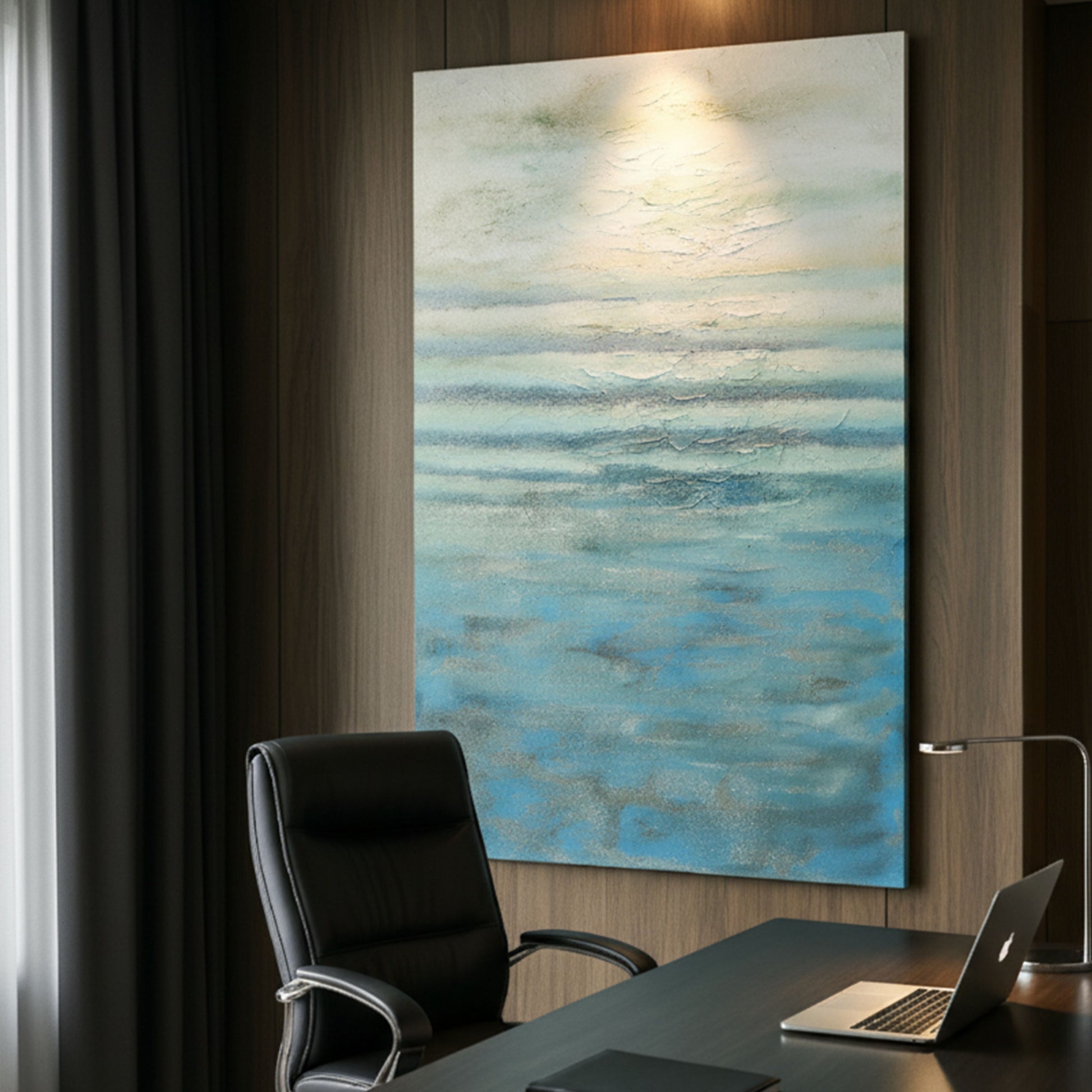 WA594 BLUE CANVAS WALL ART