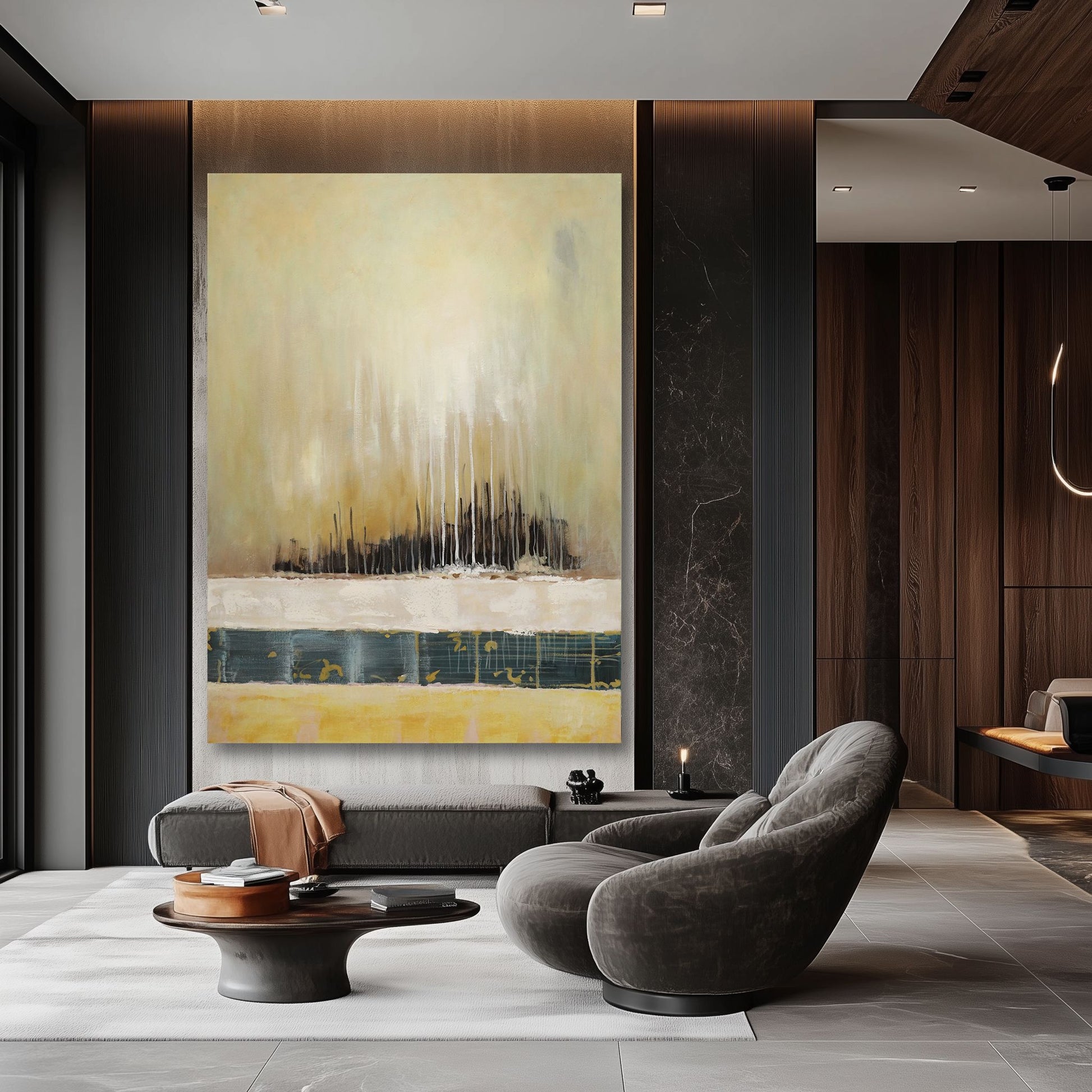 WA596 TAN CANVAS WALL ART