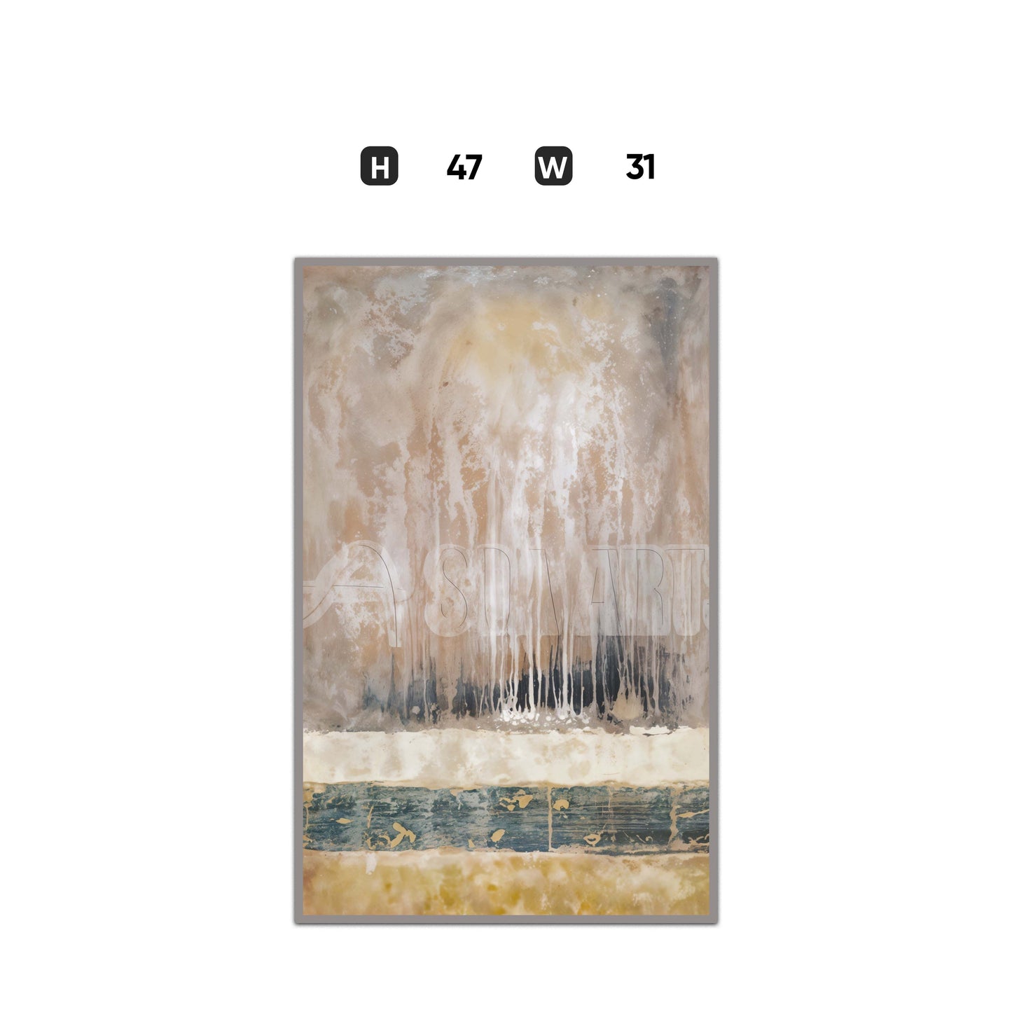 WA596 TAN CANVAS WALL ART