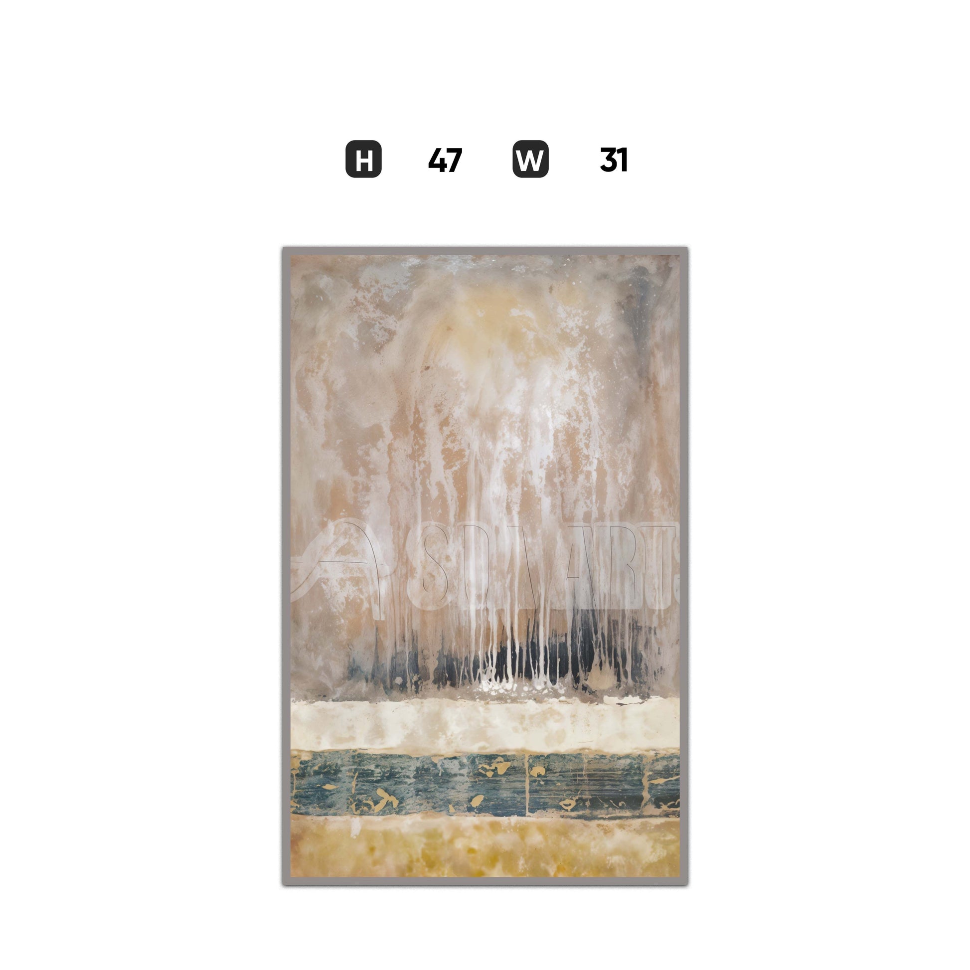 WA596 TAN CANVAS WALL ART