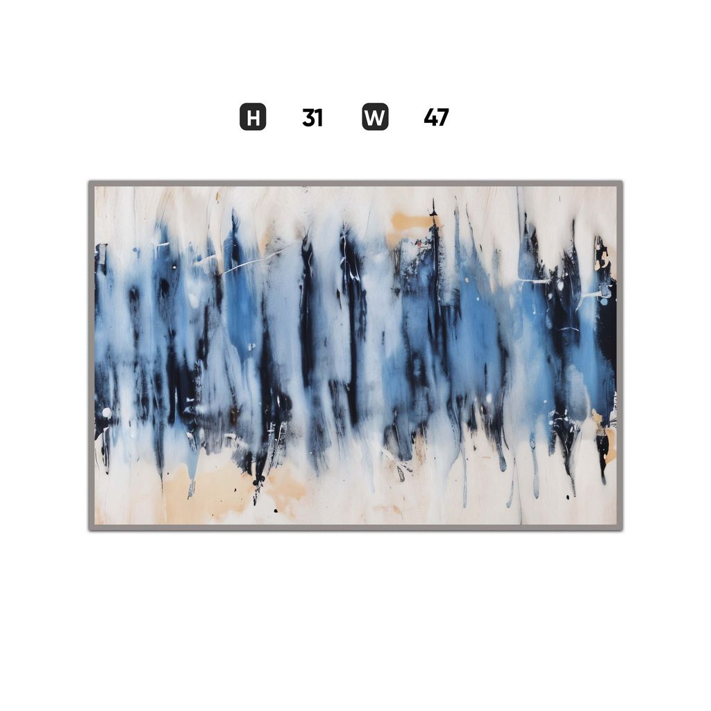 WA597 BLUE GREY CANVAS WALL ART