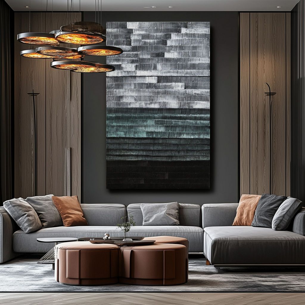 WA599 BLACK CANVAS WALL ART