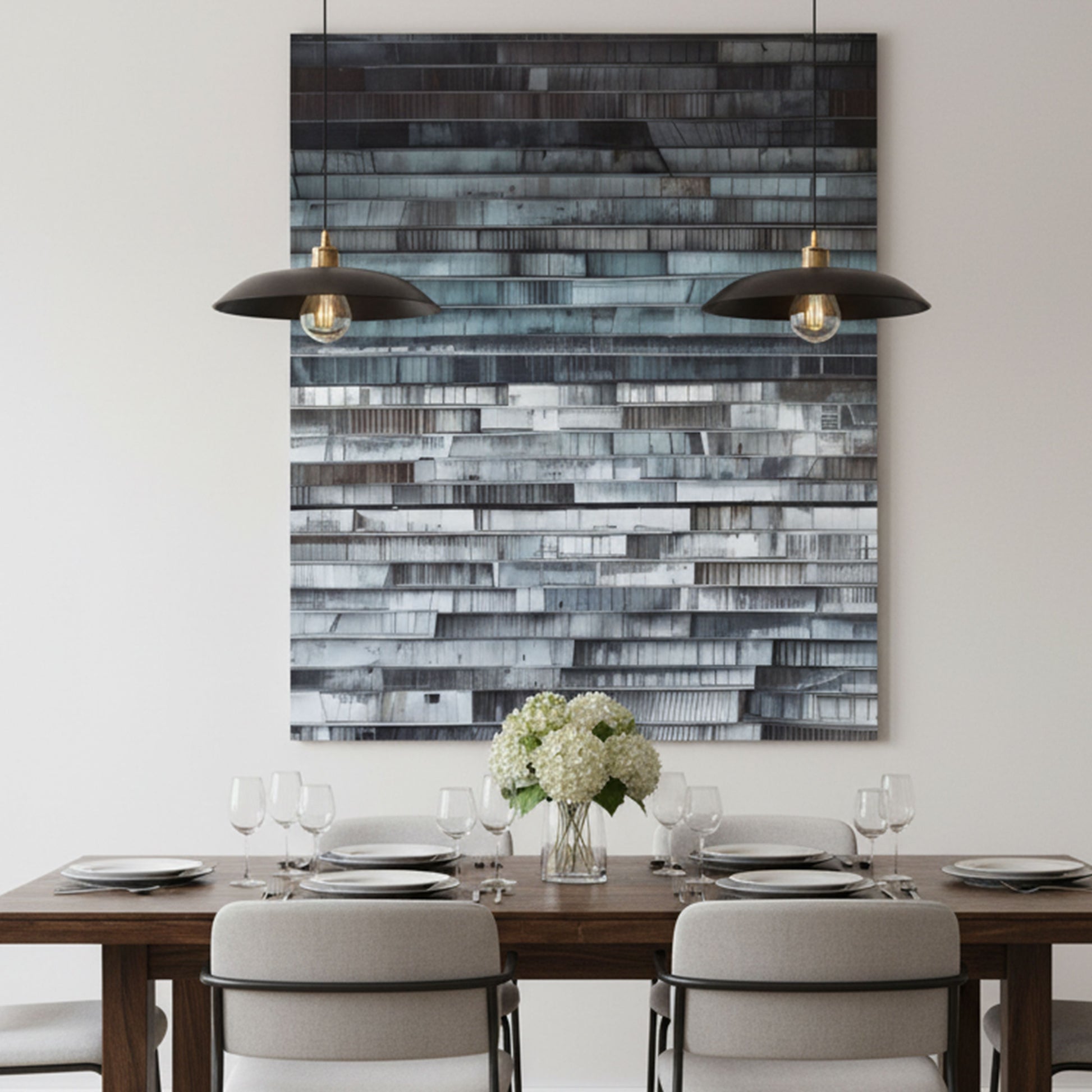 WA599 BLACK CANVAS WALL ART