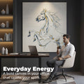 WA601 WHITE HORSE CANVAS WALL ART