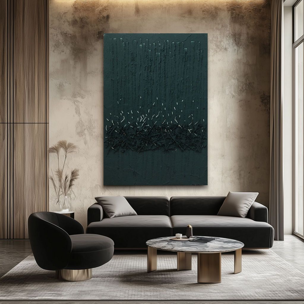 WA605 DARK BLUE CANVAS WALL ART