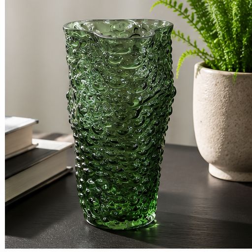 GV610 GREEN GLASS VASES