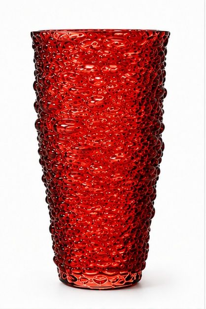 GV610 RED GLASS VASES