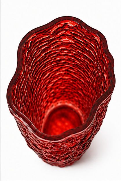GV610 RED GLASS VASES