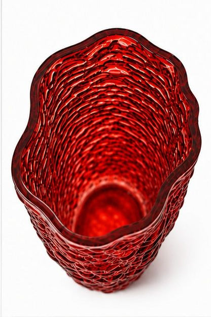 GV610 RED GLASS VASES