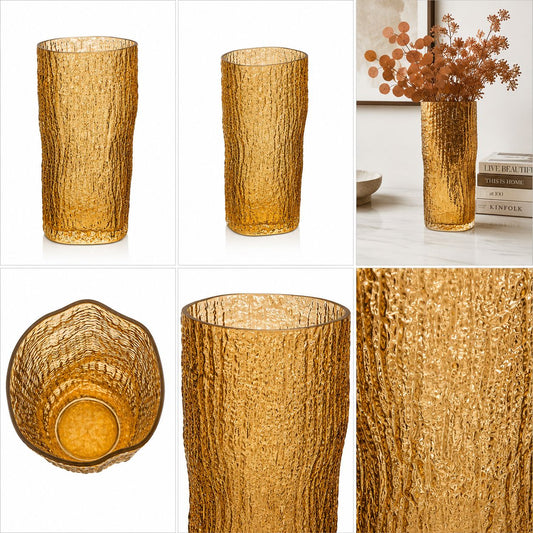GV611 AMBER GLASS VASES