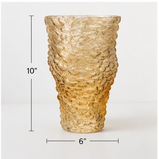 GV611 AMBER GLASS VASES