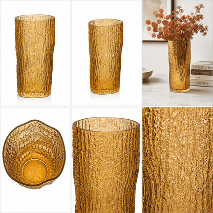 GV611 AMBER GLASS VASES