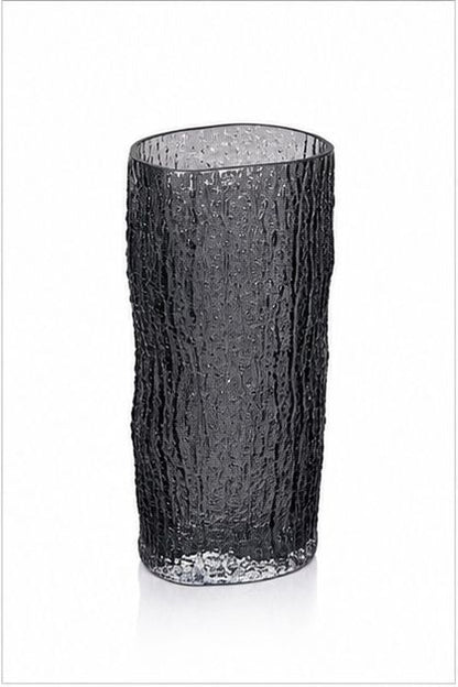 GV611 BLACK-GREY GLASS VASES
