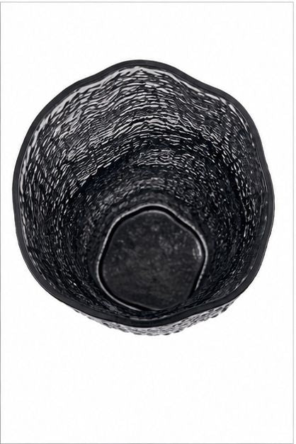 GV611 BLACK-GREY GLASS VASES