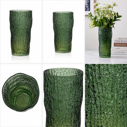 GV611 GREEN GLASS VASES