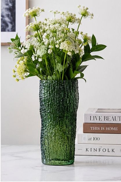 GV611 GREEN GLASS VASES