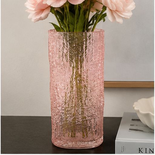 GV611 PINK GLASS VASES