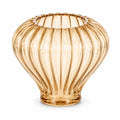Ribbed Glass Vase With Rounded Sculptural Silhouette
