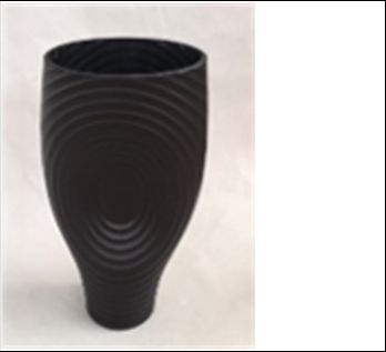 GV613 MATT BLACK GLASS VASES