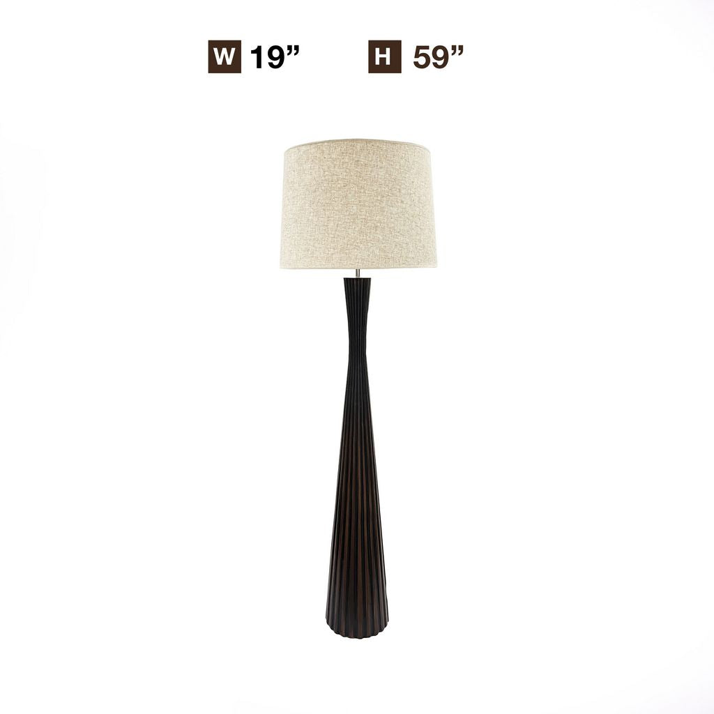 Remi Tall 59" Resin Floor Lamp With Linen Shade