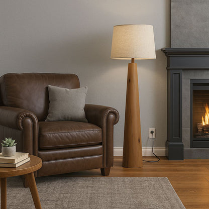 FL579 WOOD FINISH FLOOR LAMPS