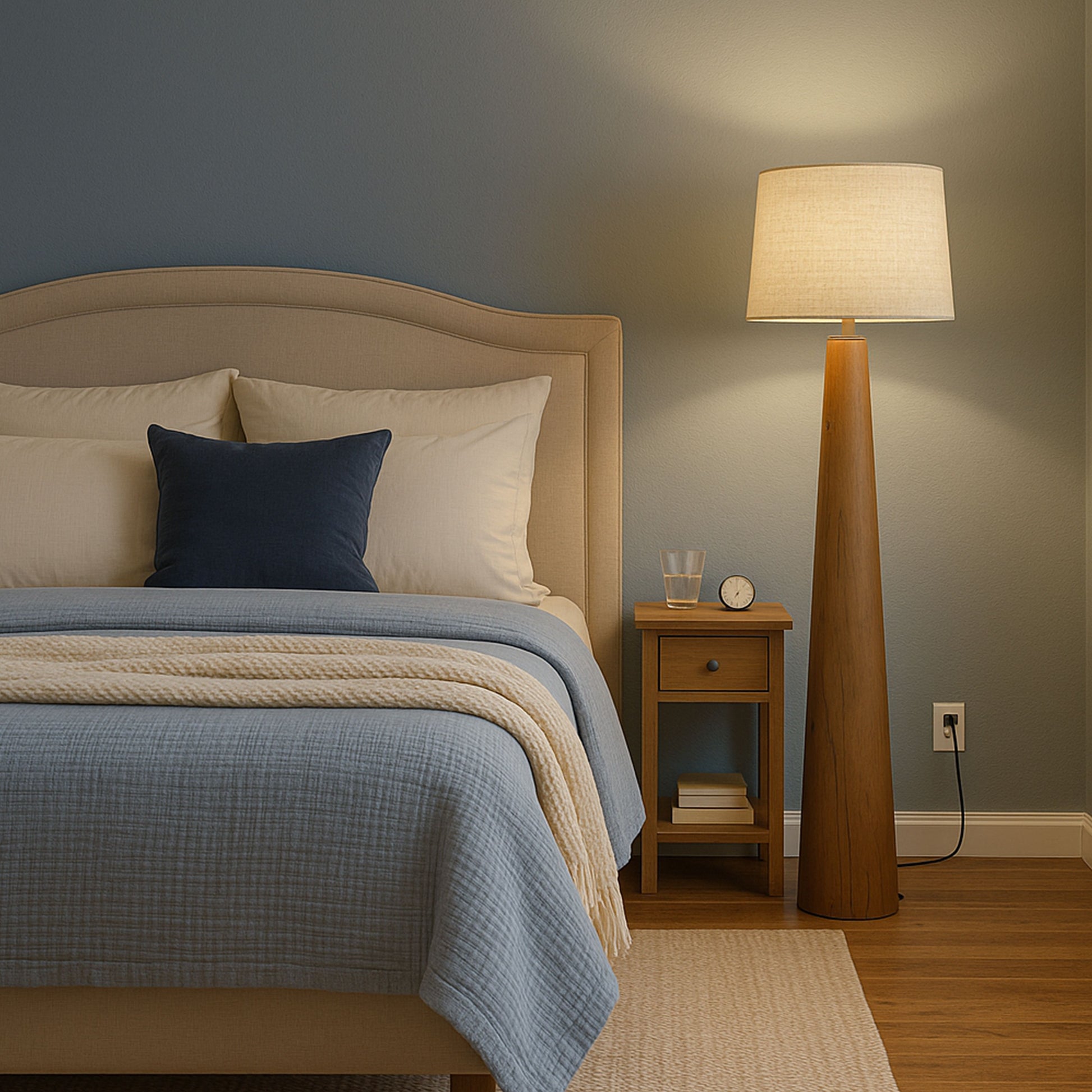 FL579 WOOD FINISH FLOOR LAMPS