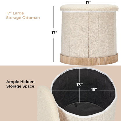 OT620 BEIGE OTTOMAN