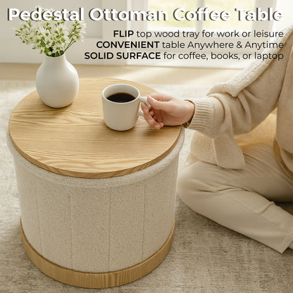 OT620 BEIGE OTTOMAN