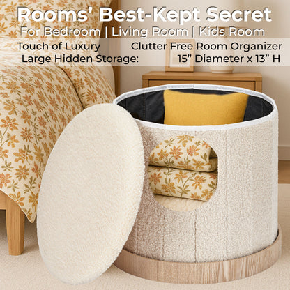 OT620 BEIGE OTTOMAN