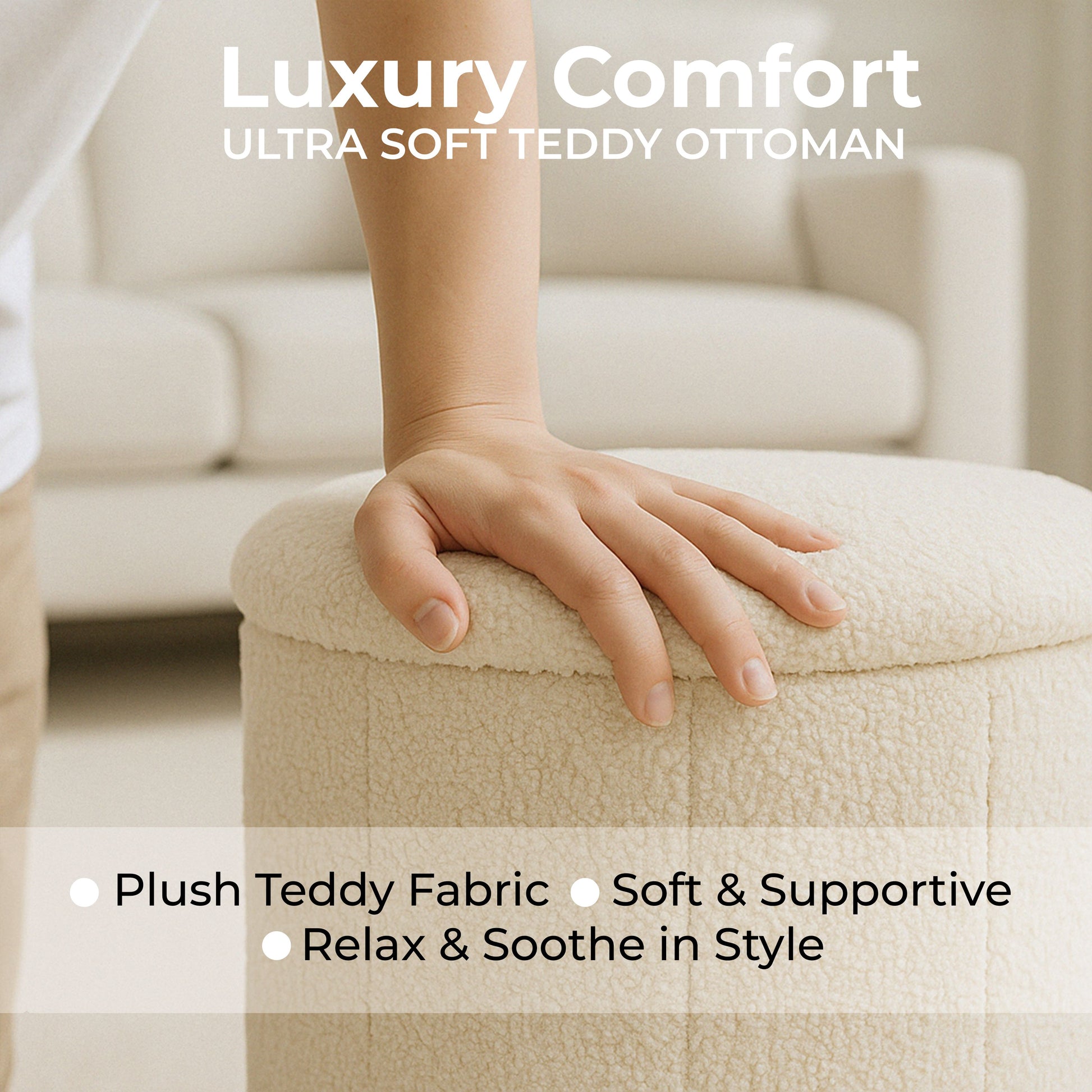 OT620 BEIGE OTTOMAN