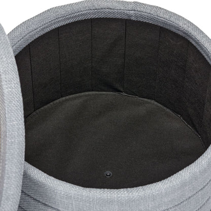 Tessa Ottoman Collection-
Linen Folding Storage Ottoman - Aria Home