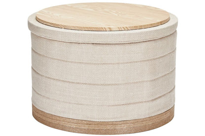 Tessa Ottoman Collection-
Linen Folding Storage Ottoman - Aria Home