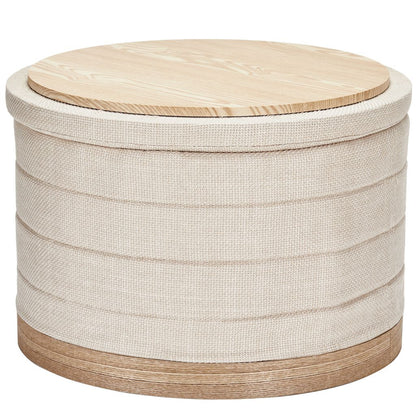 Tessa Ottoman Collection-
Linen Folding Storage Ottoman - Aria Home