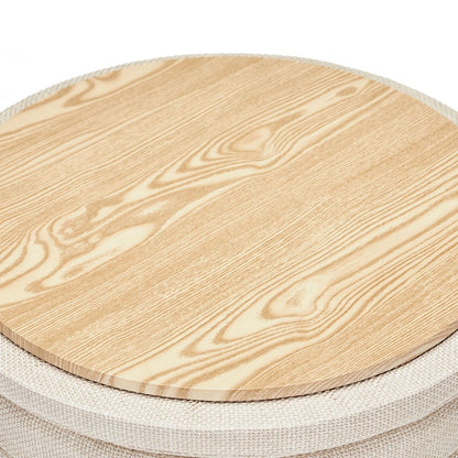 Tessa Ottoman Collection-
Linen Folding Storage Ottoman - Aria Home