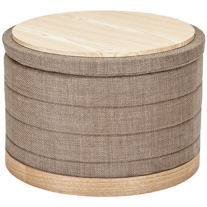 Tessa Ottoman Collection-
Linen Folding Storage Ottoman - Aria Home