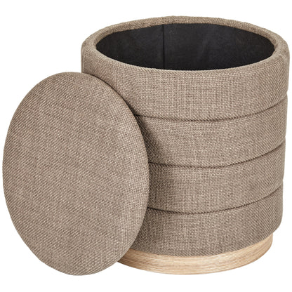 OT622 BROWN OTTOMAN
