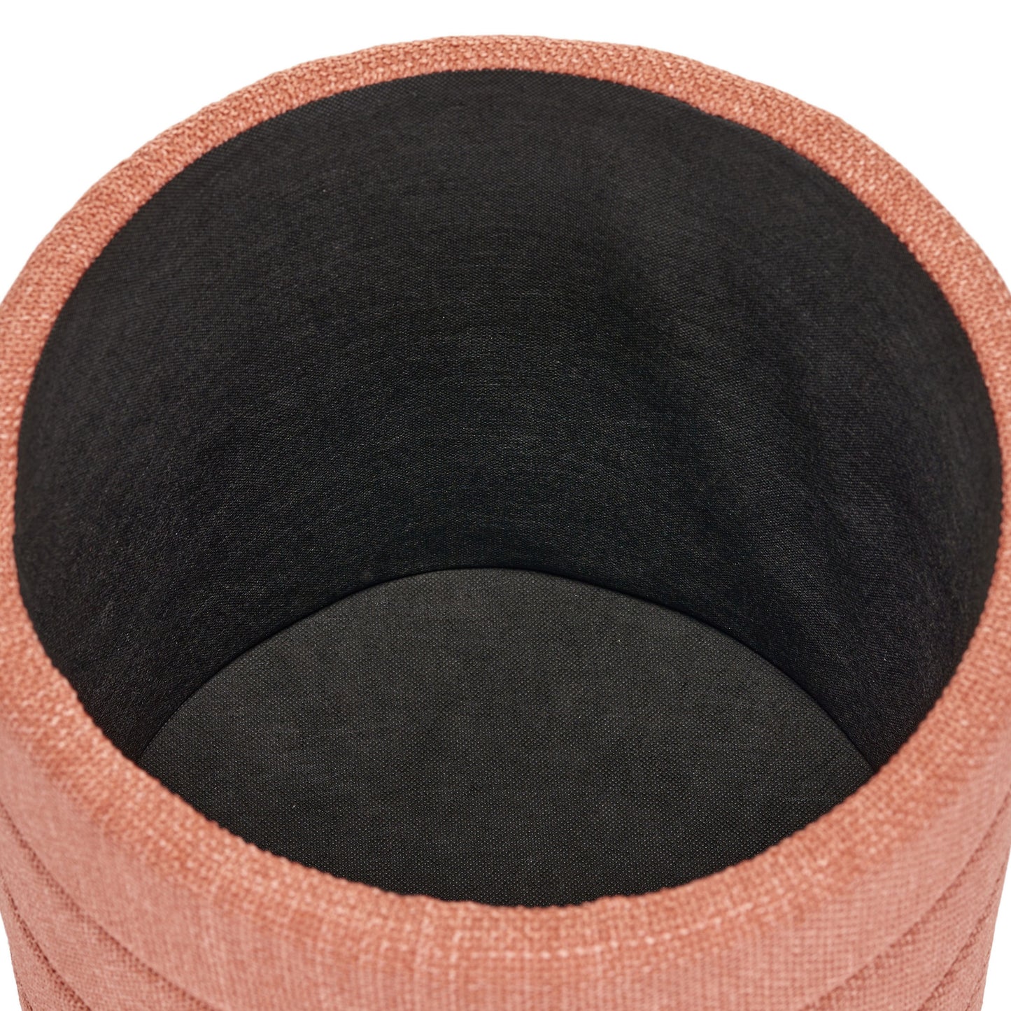 OT622 CORAL ORANGE OTTOMAN