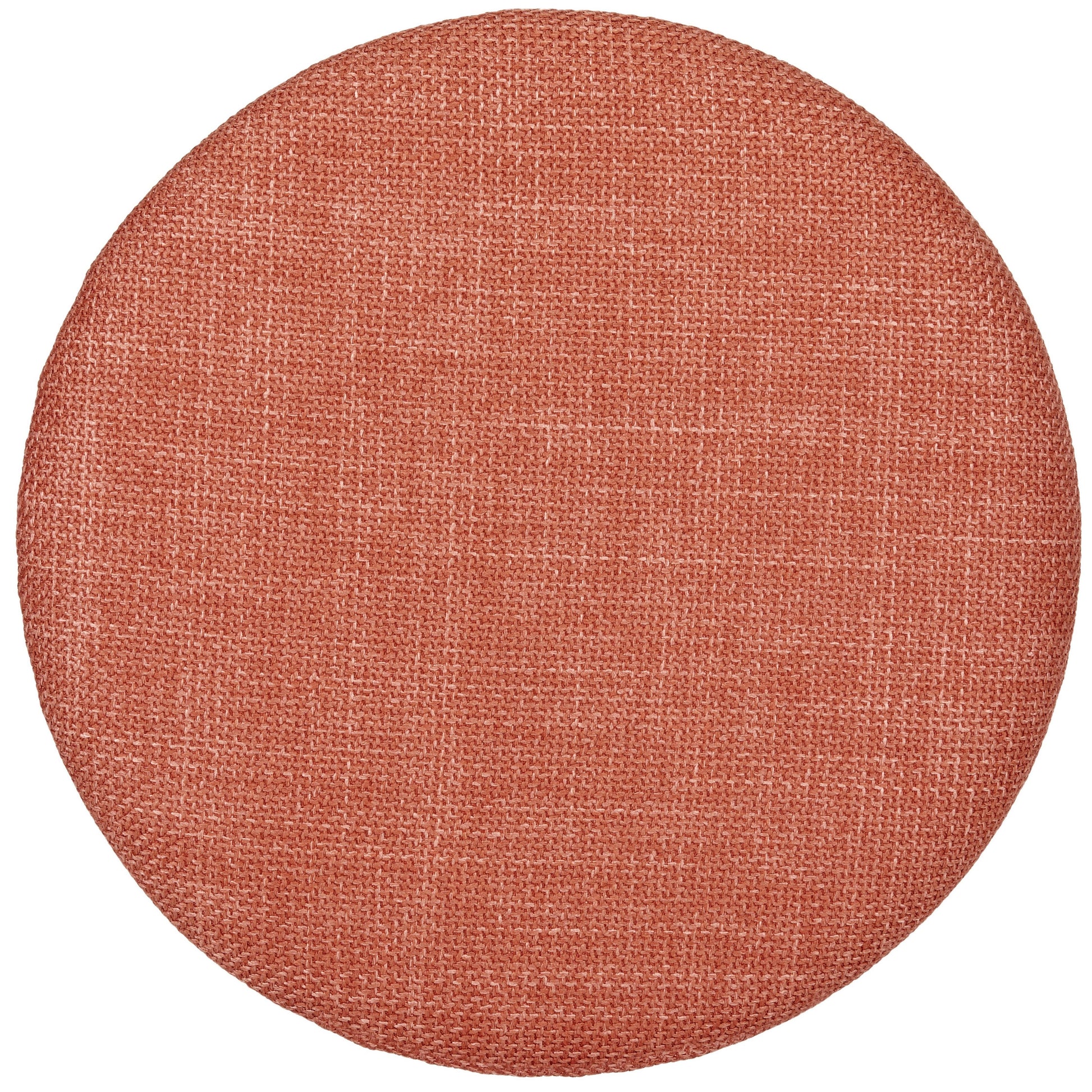 OT622 CORAL ORANGE OTTOMAN