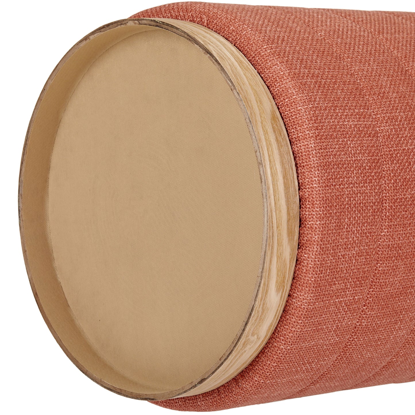 OT622 CORAL ORANGE OTTOMAN