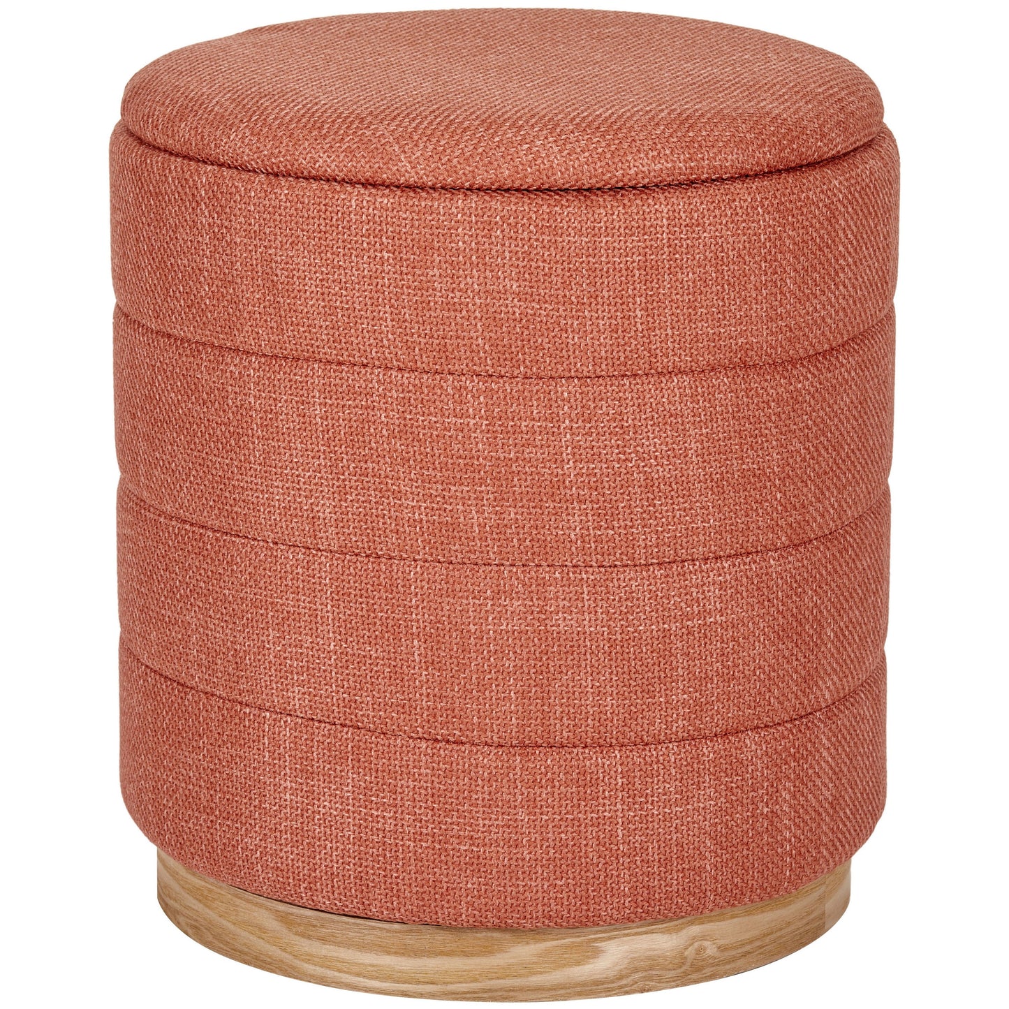 OT622 CORAL ORANGE OTTOMAN