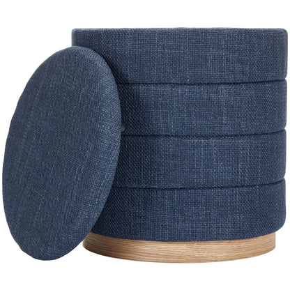 OT622 DARK BLUE OTTOMAN