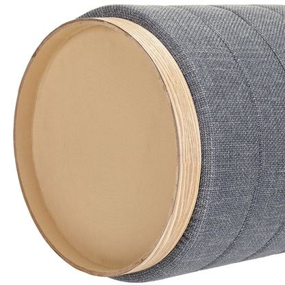 OT622 GREY OTTOMAN