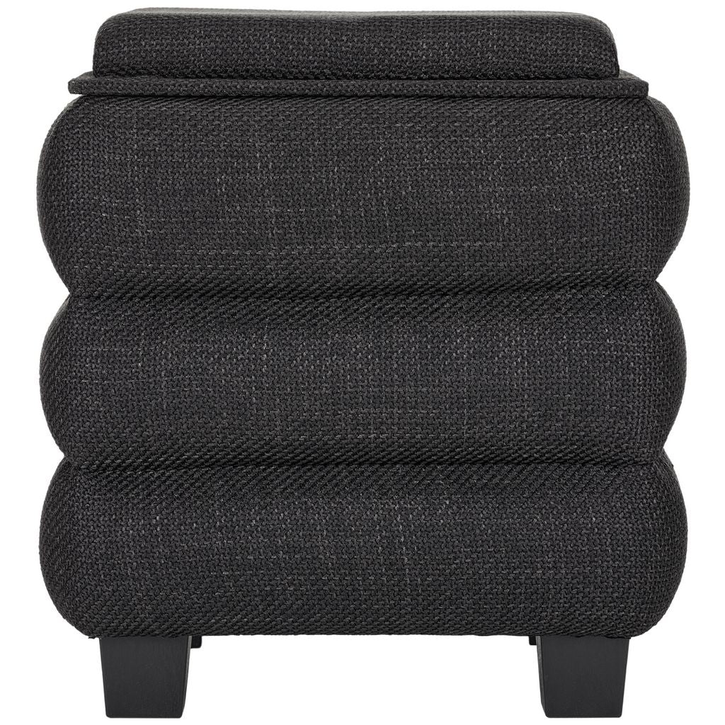OT623 BLACK OTTOMAN