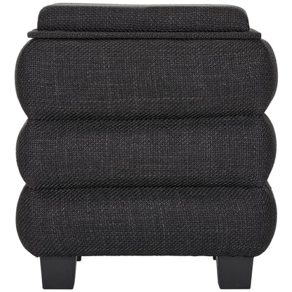 OT623 BLACK OTTOMAN