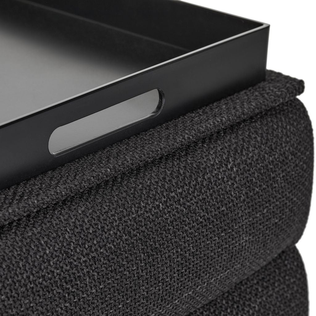 OT623 BLACK OTTOMAN