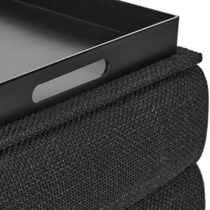 OT623 BLACK OTTOMAN