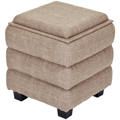 OT623 LIGHT BROWN OTTOMAN
