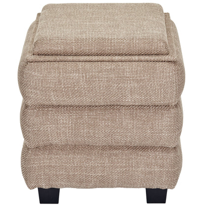 OT623 LIGHT BROWN OTTOMAN